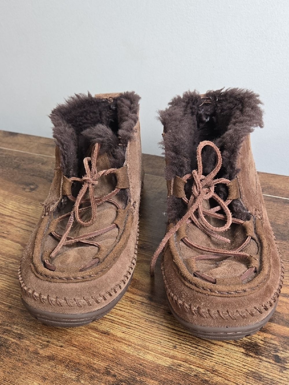 L.L.Bean Wicked Good Lodge Chukka Slipper Shoes Sz 10 Cabincore Moccasions Boho